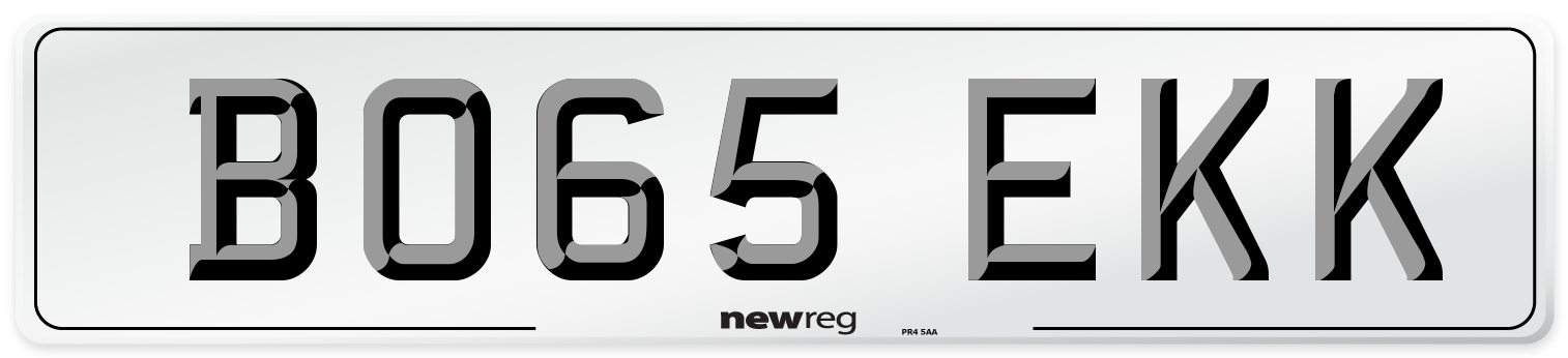 BO65 EKK Number Plate from New Reg
